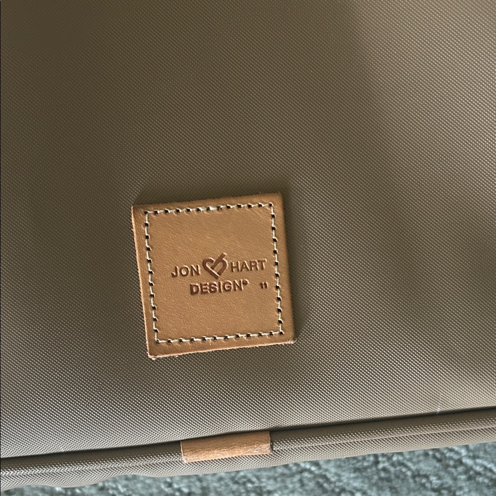 Jon Hart Design Brown Laptop Briefcase with Tan Accents - Picture 2 of 8